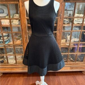 Bebe Black Mesh Sleeveless Dress
